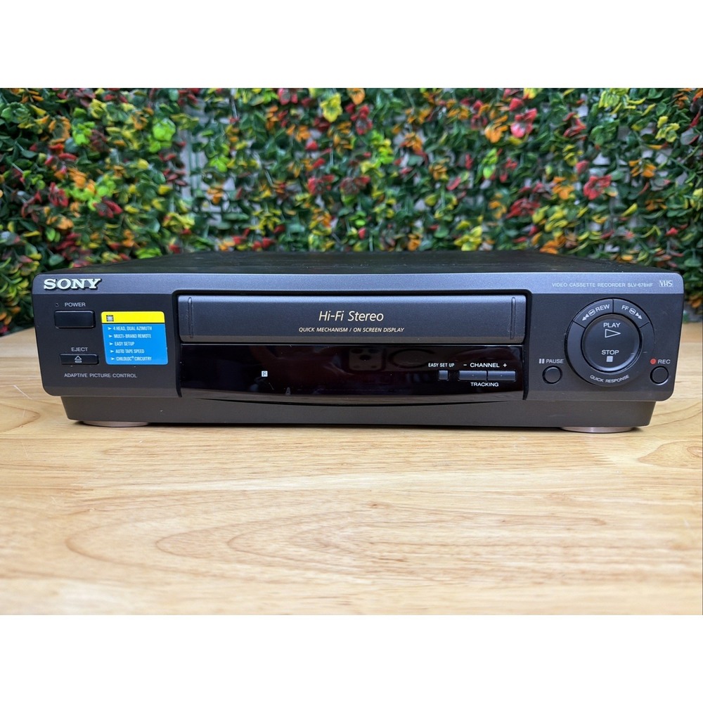 Sony SLV-678HF 4 Head Hi-Fi VHS VCR Player Recorder Vintage TESTED NO REMOTE